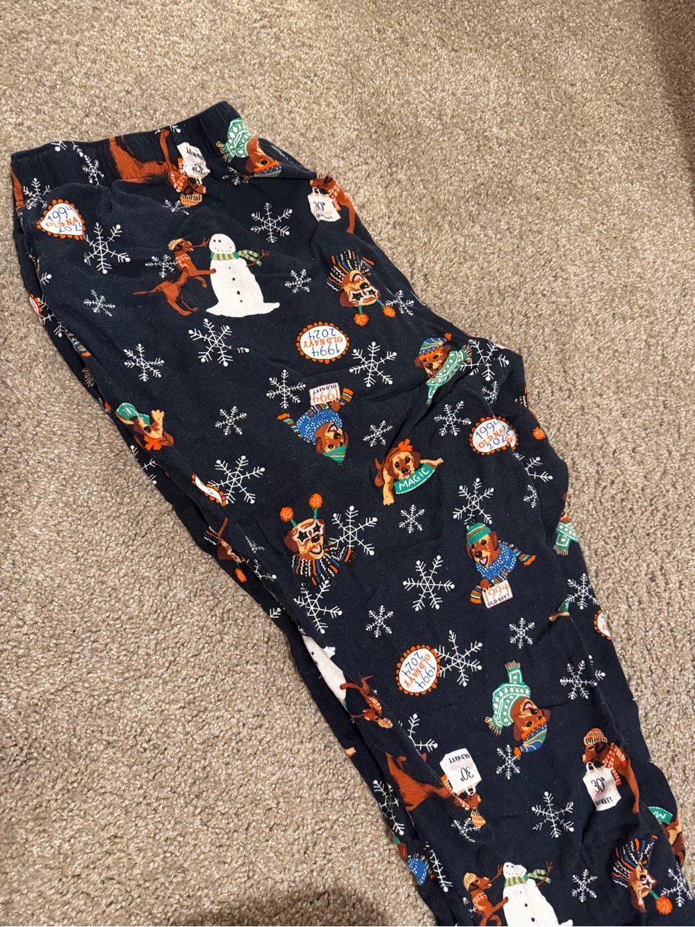 Old Navy Blue Holiday Reindeer Print Pajama Set